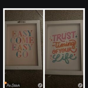 Dual-Sided Inspirational Quote Wall Art Set